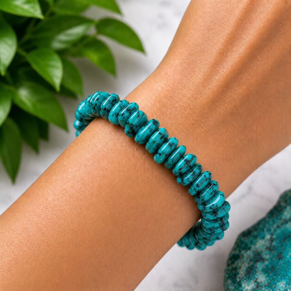 Green Pine Chip Bracelet